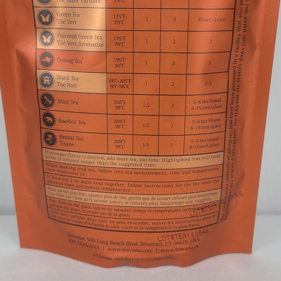 SEALED Teavana Tea Blueberry Bliss Pineapple Kona Pop Rooibos Herbal Blend 2 oz - Picture 4 of 4